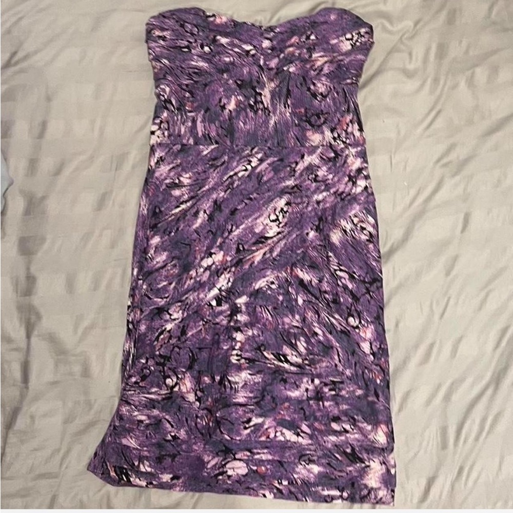 Y2K Guess Strapless BodyCon purple Olivia dress